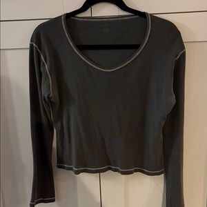 Brandy Melville Charcoal Long Sleeve Top